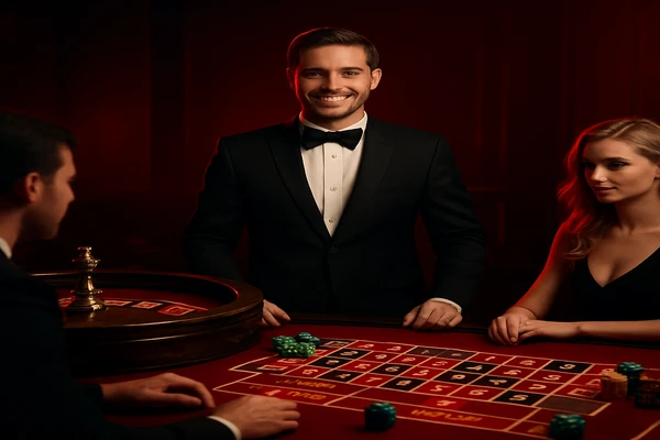 একজন পুরুষ অনলাইন গেমে জয় উদযাপন করছেন, চারপাশে গেমিং প্রতীকগুলো ভেসে উঠছে