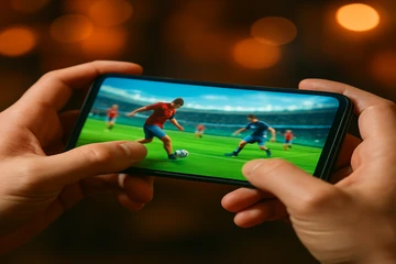 মোবাইল-উপযোগী গেমিং প্ল্যাটফর্ম ইন্টারফেসের একটি উদাহরণ